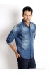 Rodid Men's Solid Casual Denim Shirt